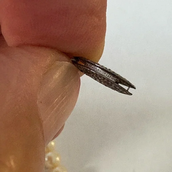 Vintage Sterling and cultered Pearl Necklace - Picture 3 of 3